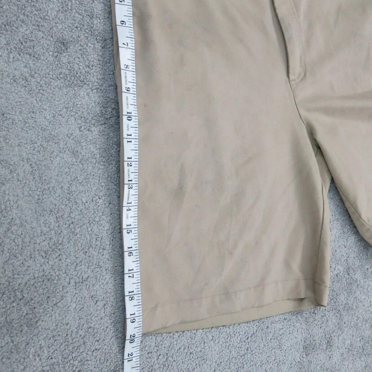 Adidas Mens Classic Fit Casual Chino Shorts High Rise Tan Size 32