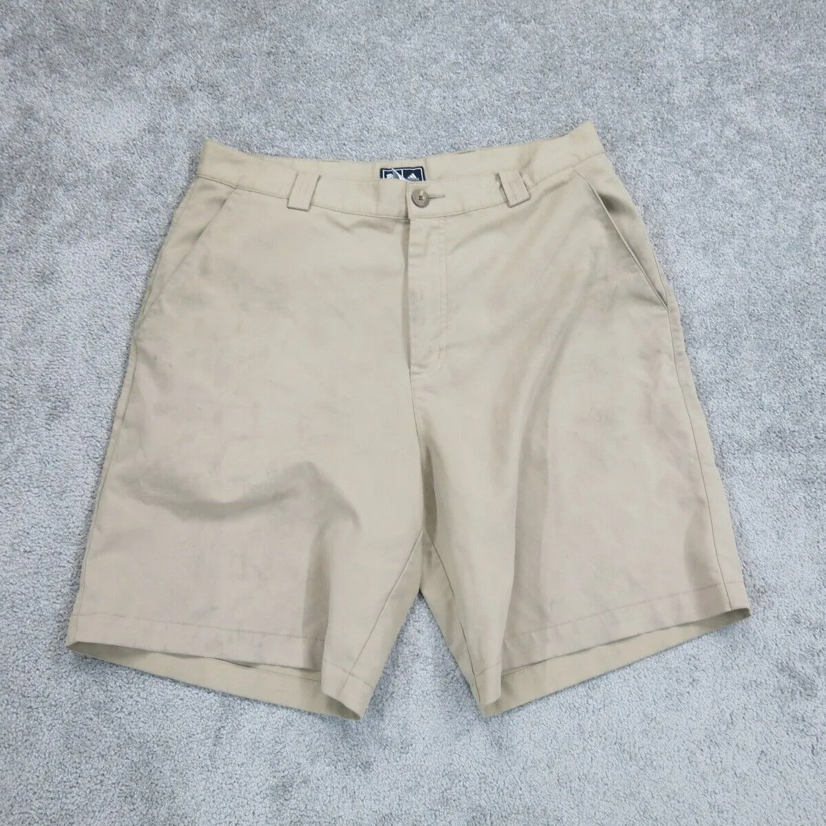 Adidas Mens Classic Fit Casual Chino Shorts High Rise Tan Size 32