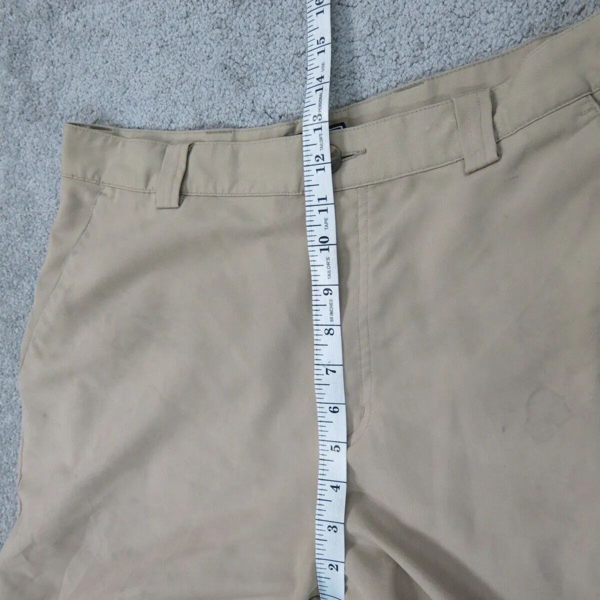 Adidas Mens Classic Fit Casual Chino Shorts High Rise Tan Size 32