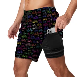 Bicycles Black Mens Double Layer Shorts with 4 Pockets up to 3 XL (FWS)