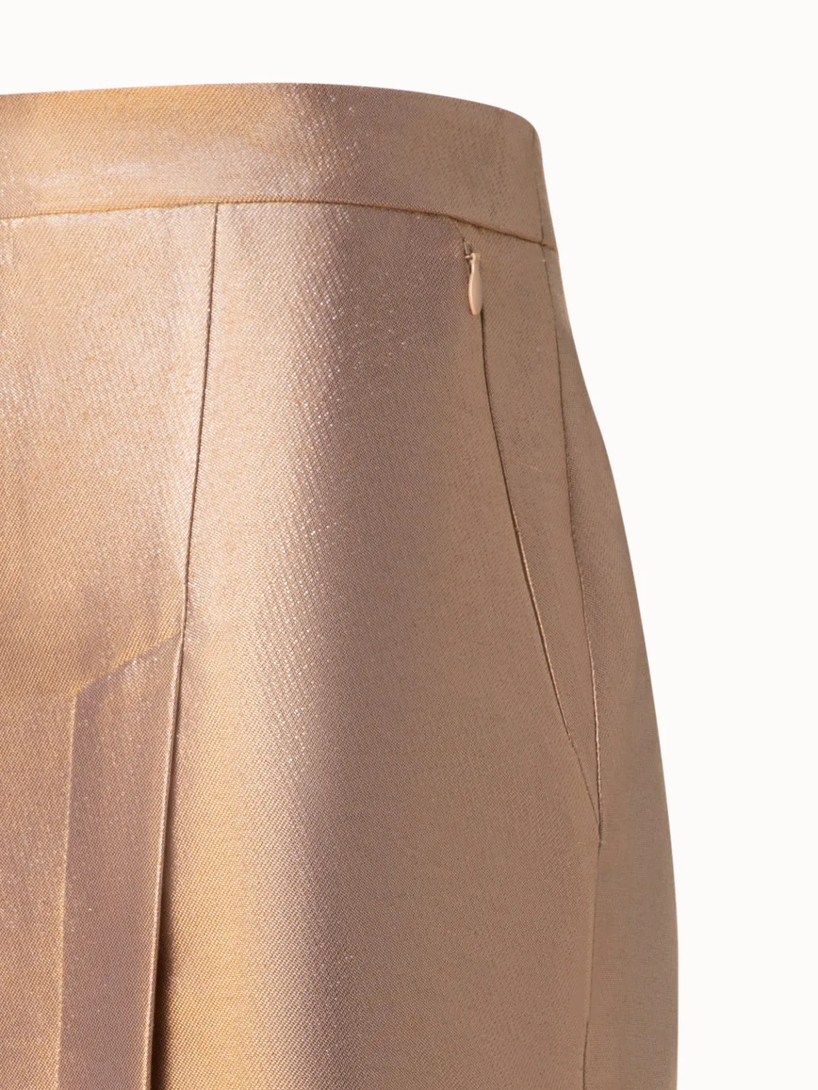 Cotton and Lurex Pencil Skirt with Slit