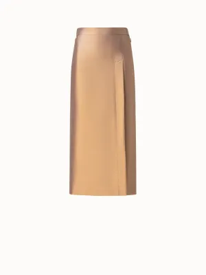 Cotton and Lurex Pencil Skirt with Slit