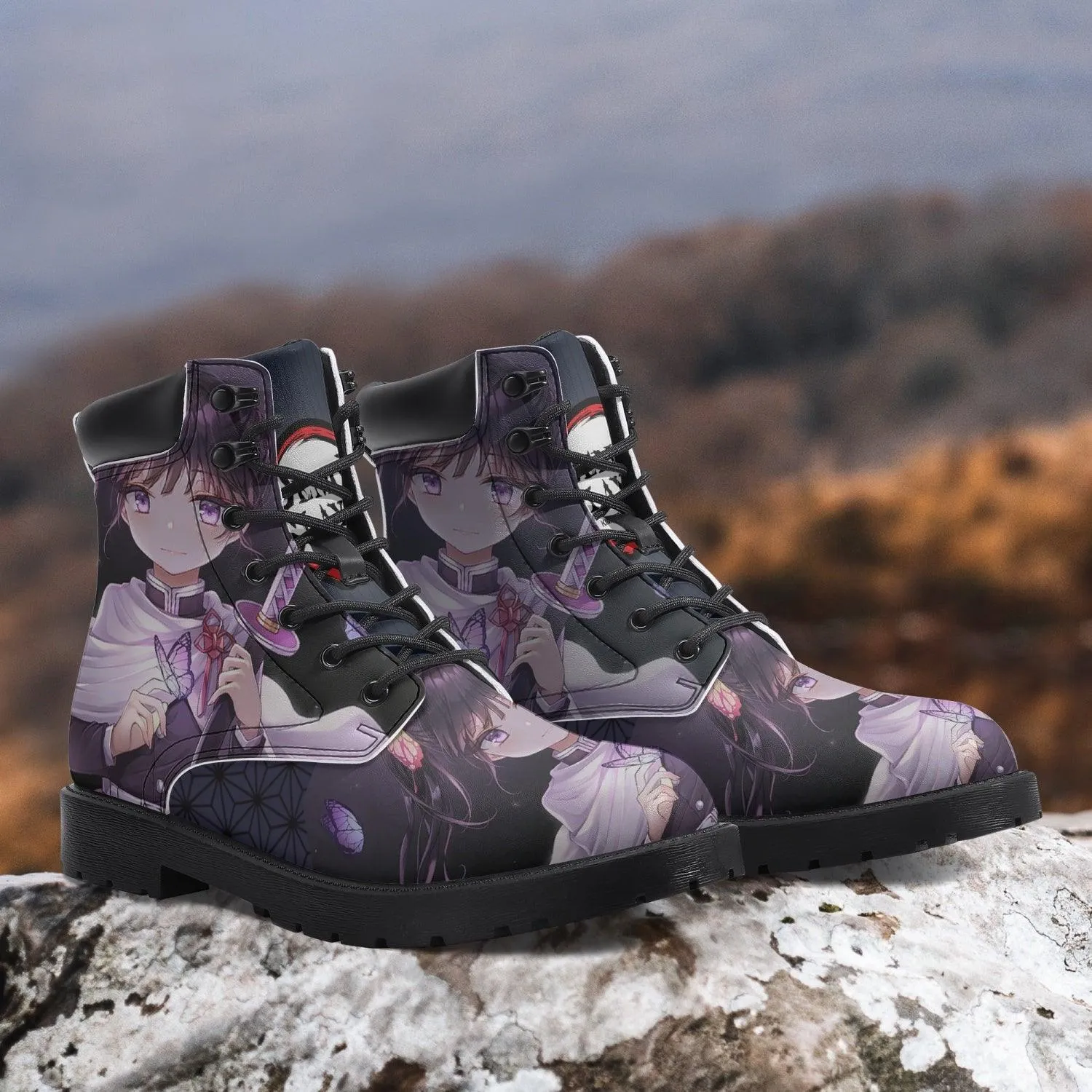 Demon Slayer Kanao Tsuyuri Casual Leather Boots Anime Shoes