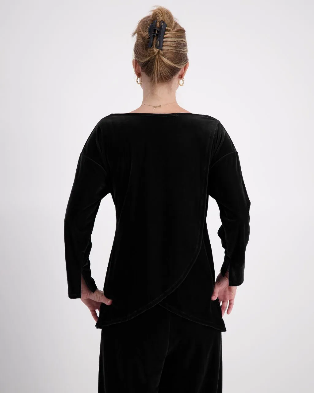 Emma Boat Neck Leaf Back Top