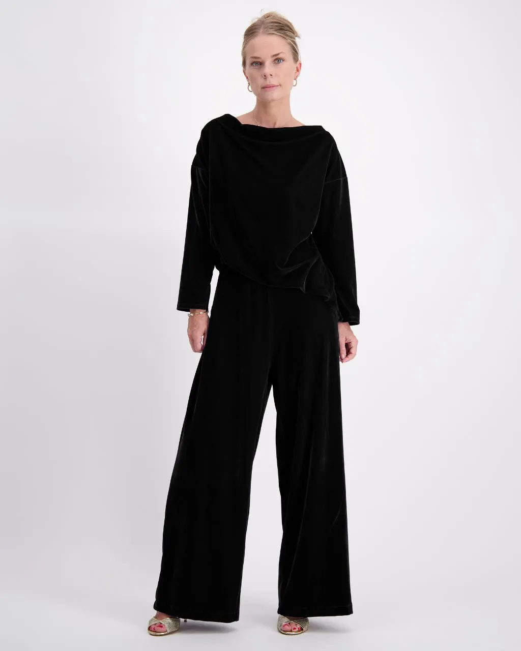 Emma Boat Neck Leaf Back Top