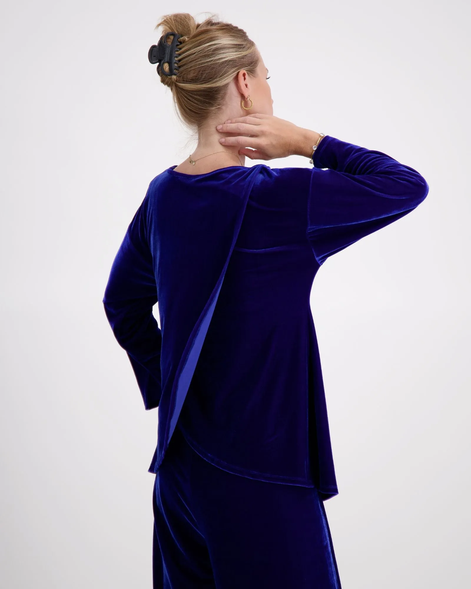 Emma Boat Neck Leaf Back Top