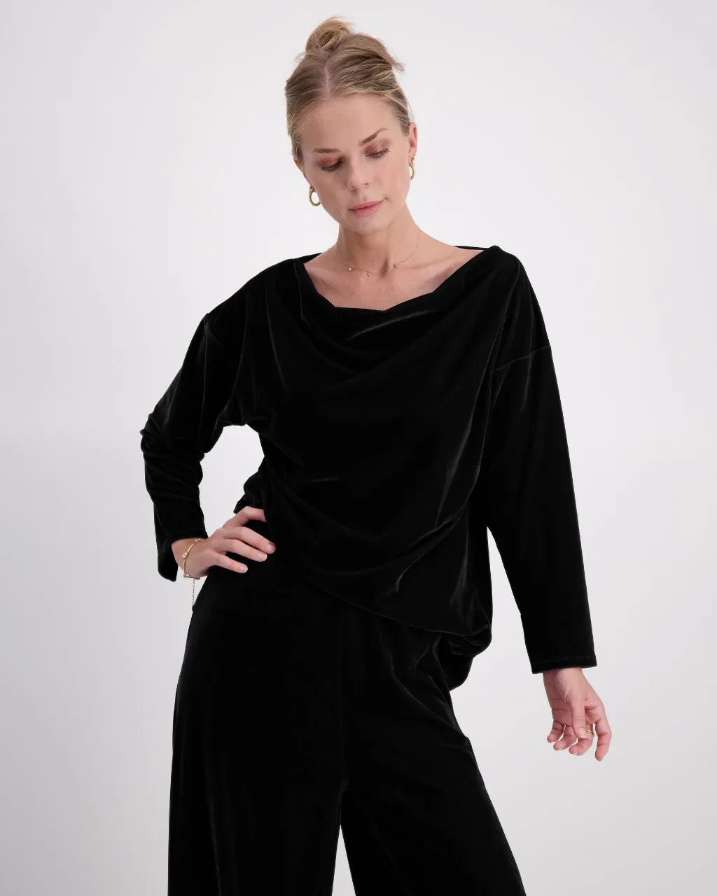 Emma Boat Neck Leaf Back Top