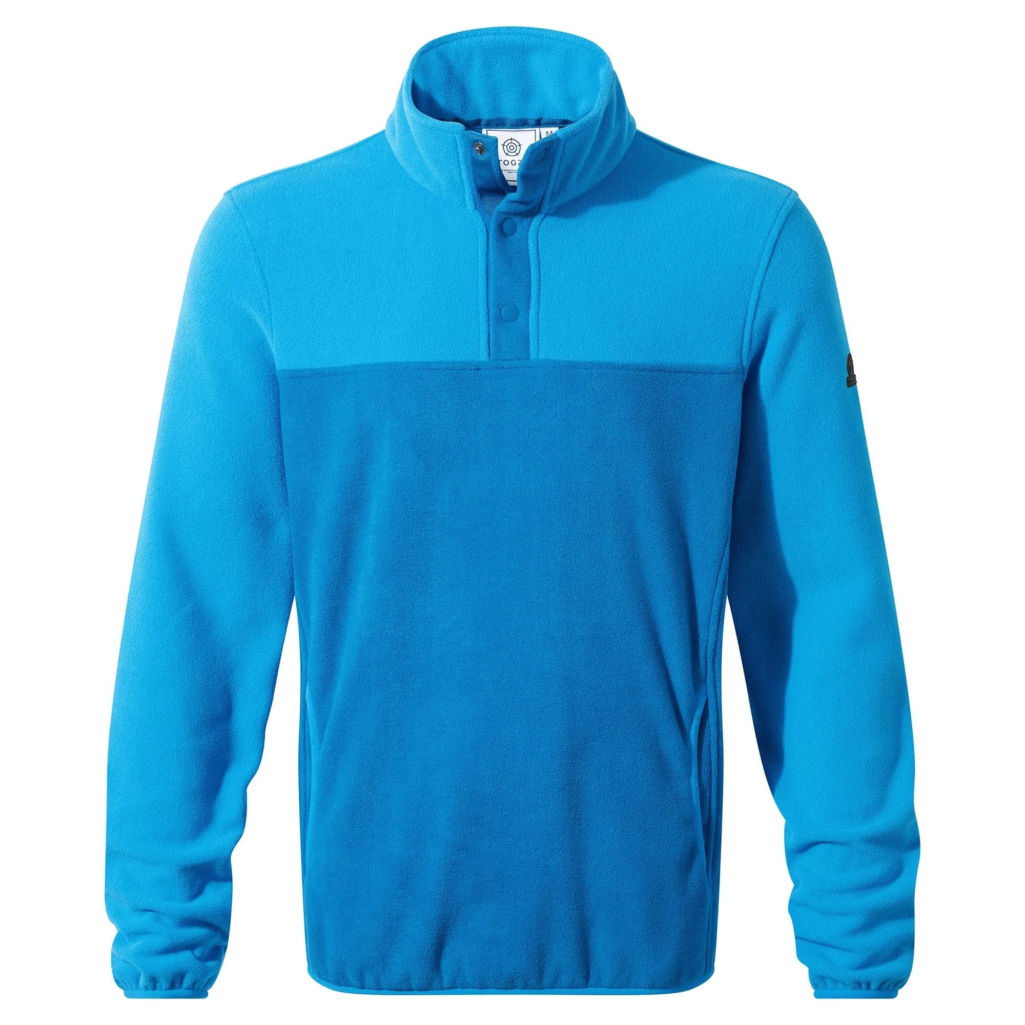 Farlow Mens Press Stud Neck Fleece - Peacock Blue