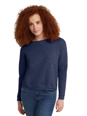 Hanes Women's Fleece Crewneck Pullover Sweatshirt with Long Sleeves, Sizes S-2X