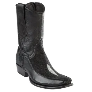 King Exotic Boots #479BF1205 Men's Dubai Boot Single Stone Boot | Style Stingray Y Deer Boots Color Black Cherry