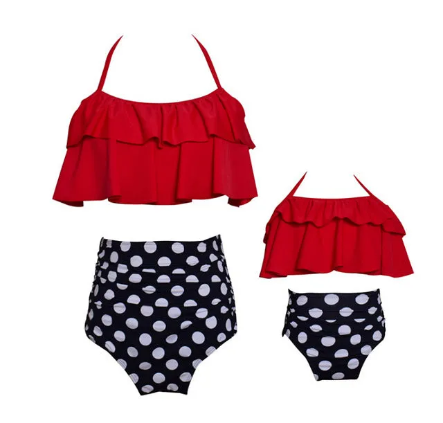 Matching Family Bathing Suits Mother & Girl Bikini Set