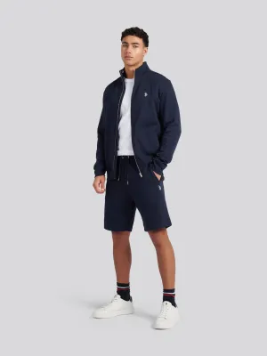 Mens Classic Fit Luxe Sweat Shorts in Dark Sapphire Navy / White DHM