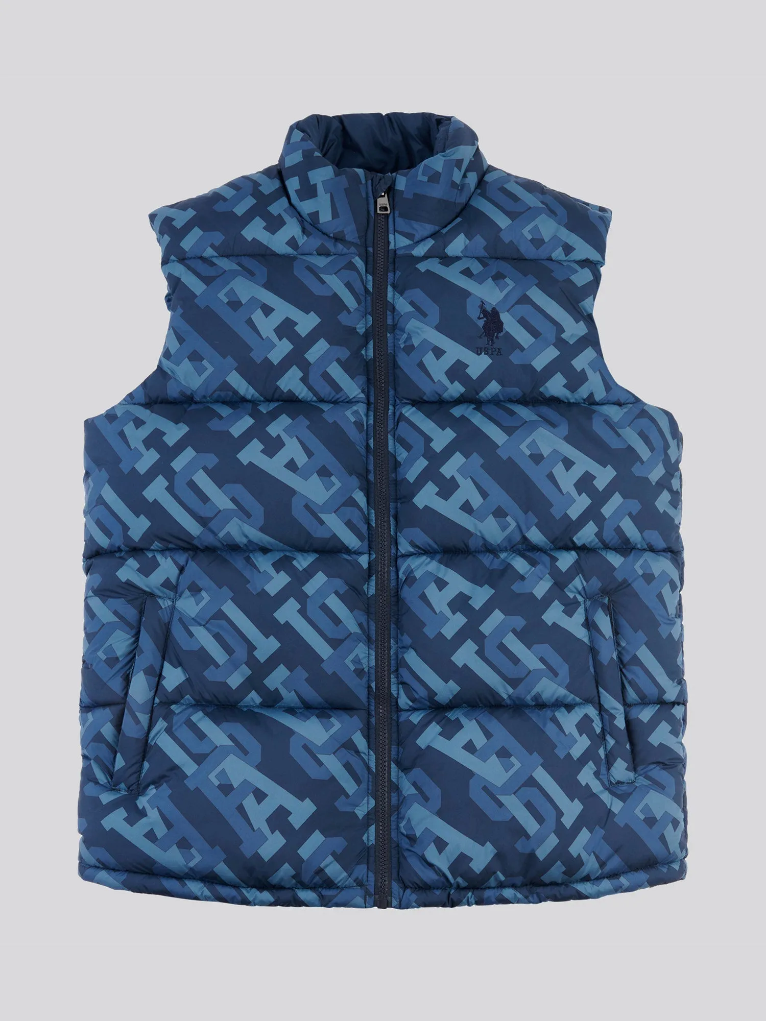 Mens Monogram Gilet in Navy Blue