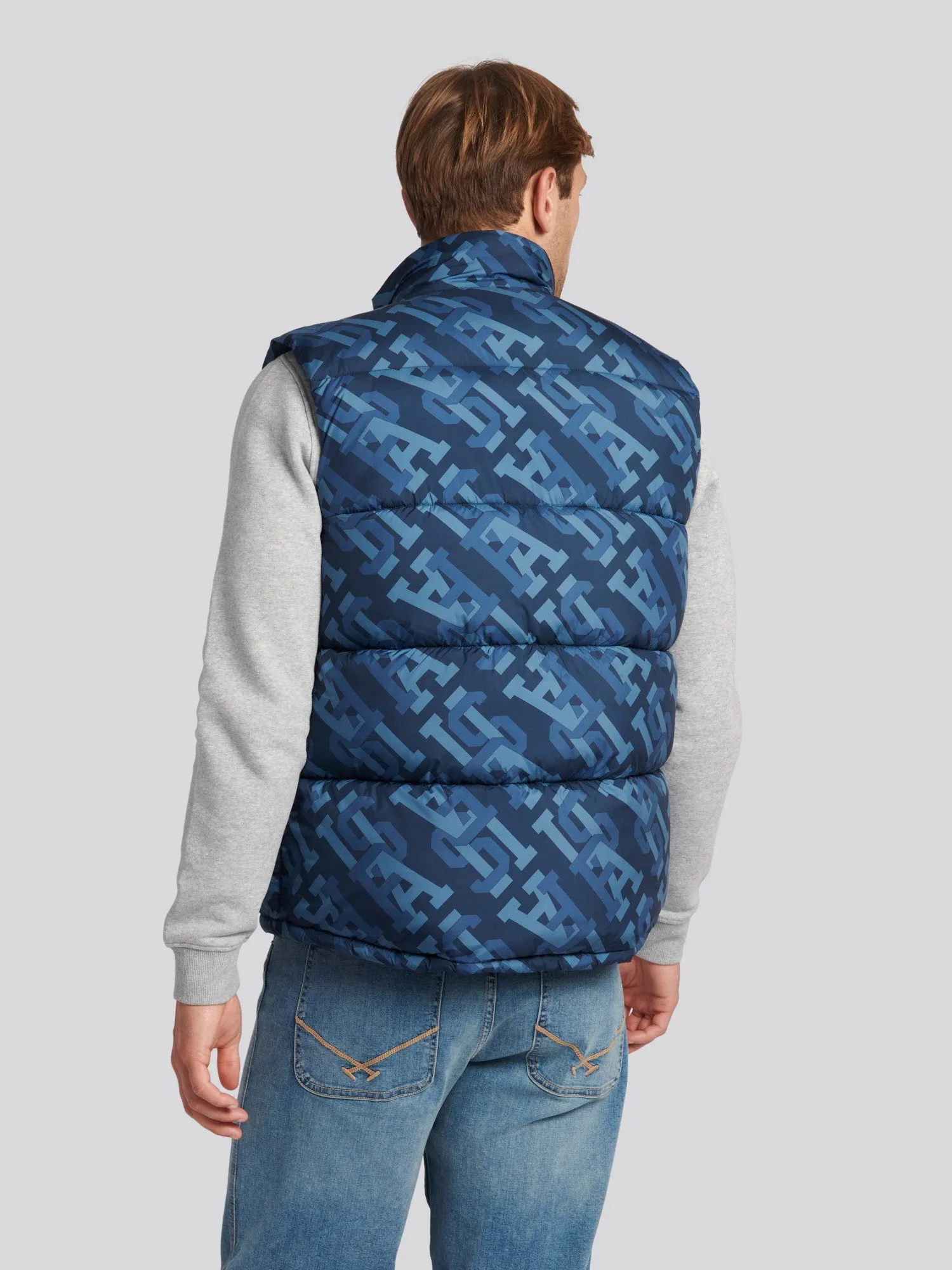 Mens Monogram Gilet in Navy Blue
