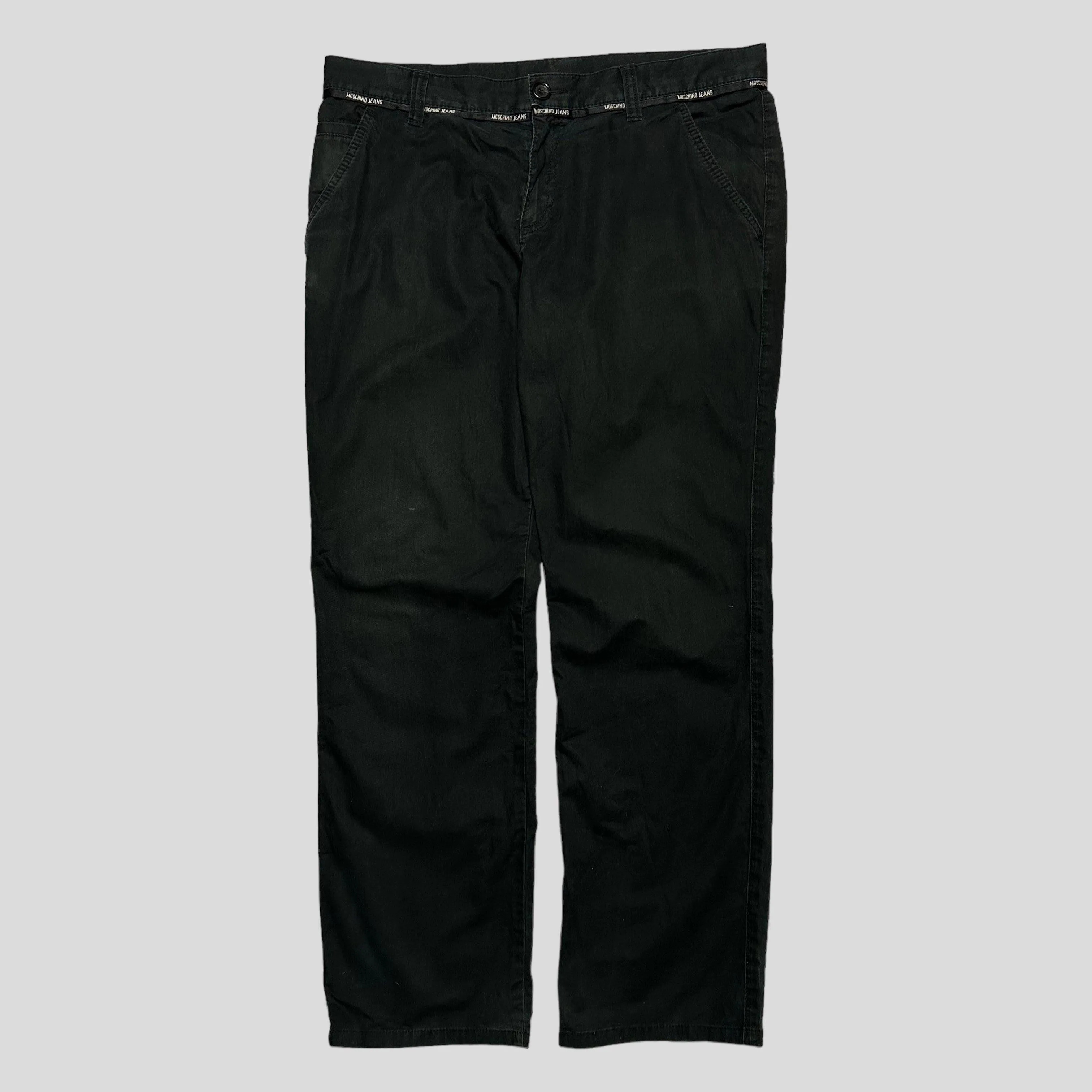 Moschino Jeans 00’s Taped Logo Trousers - 36