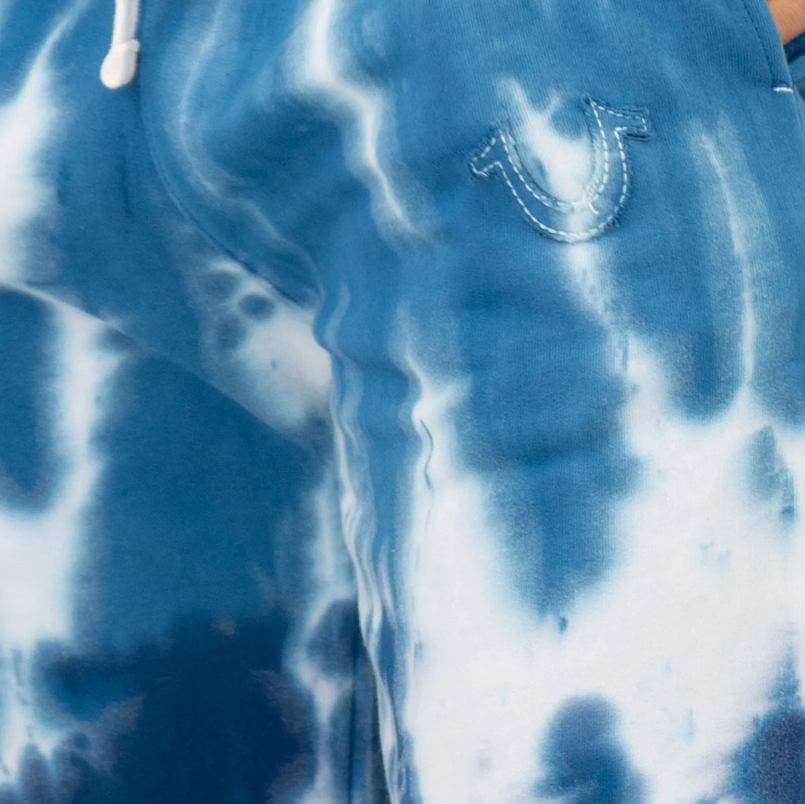 True Religion Mens Shorts Blue Tie Dye