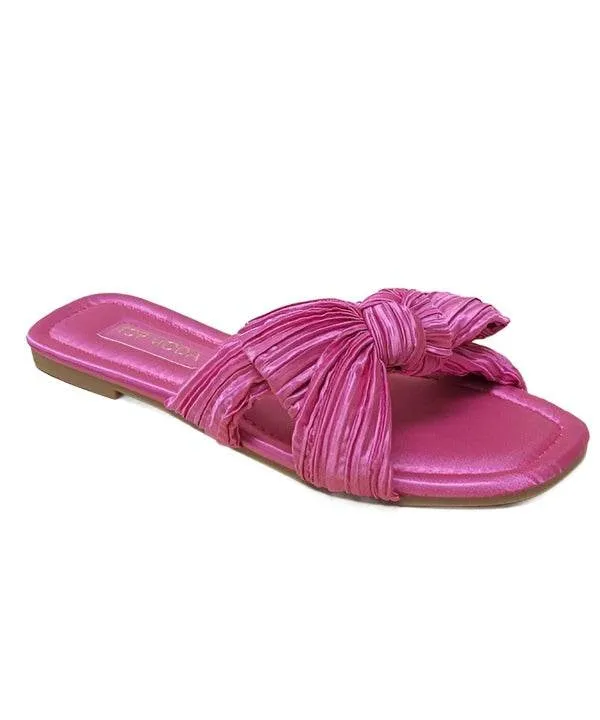 Womens Fuchsia SlipOn Sandals