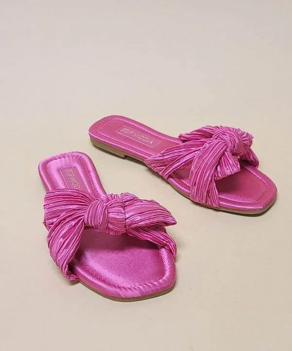 Womens Fuchsia SlipOn Sandals