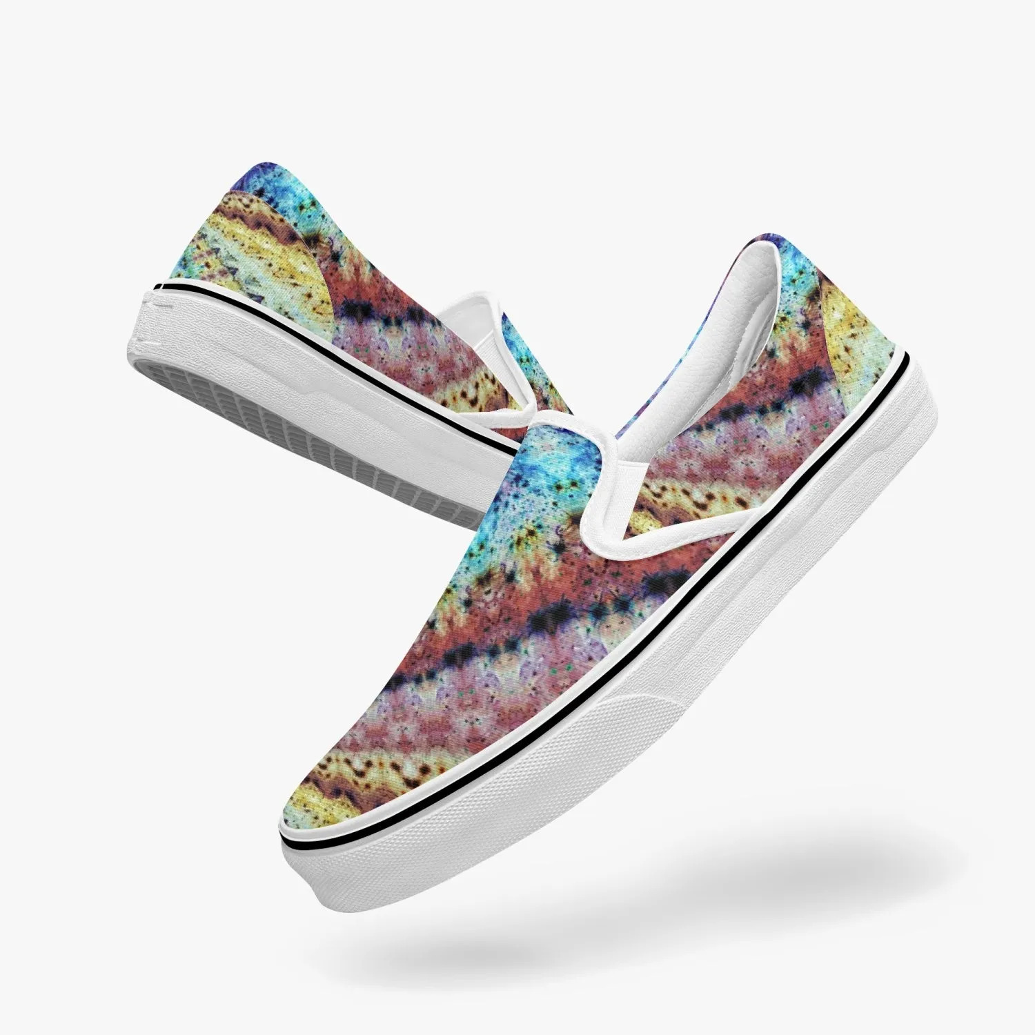 Ziggurat Split-Style Psychedelic Slip-On Shoes