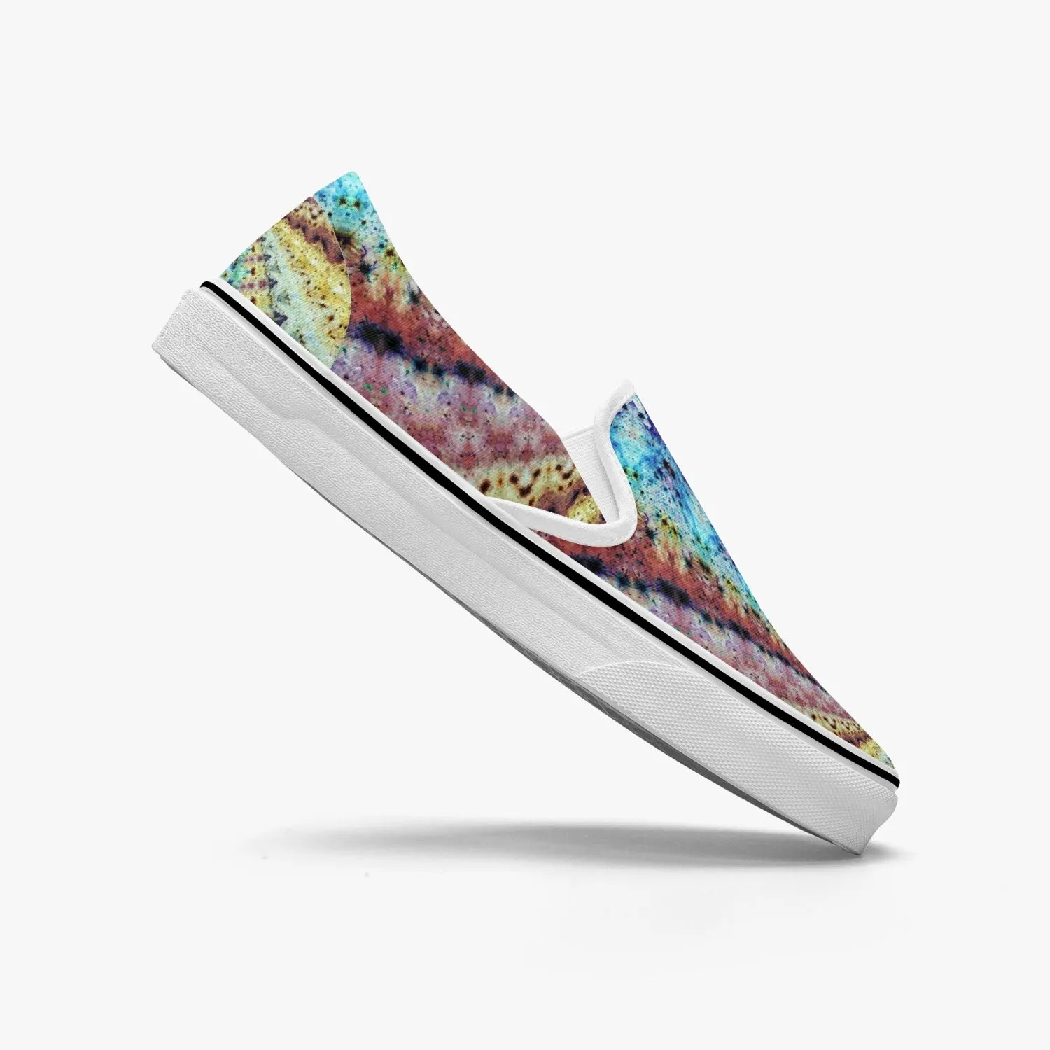 Ziggurat Split-Style Psychedelic Slip-On Shoes